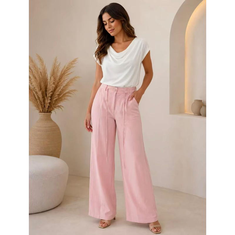 Calça Pantalona Cintura Alta — Alonga e Afina (Não Marca)
