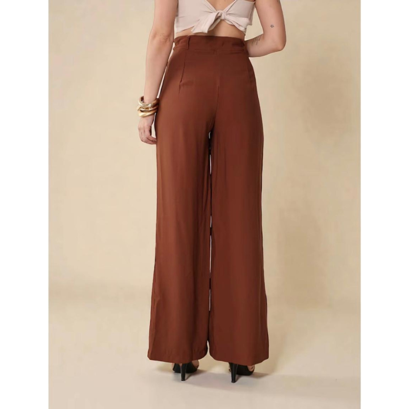 Calça Pantalona Cintura Alta — Alonga e Afina (Não Marca)