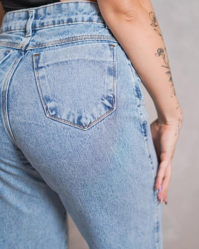 Calça Wide Leg Jeans Grosso Premium — Cintura Alta, Caimento Fluido