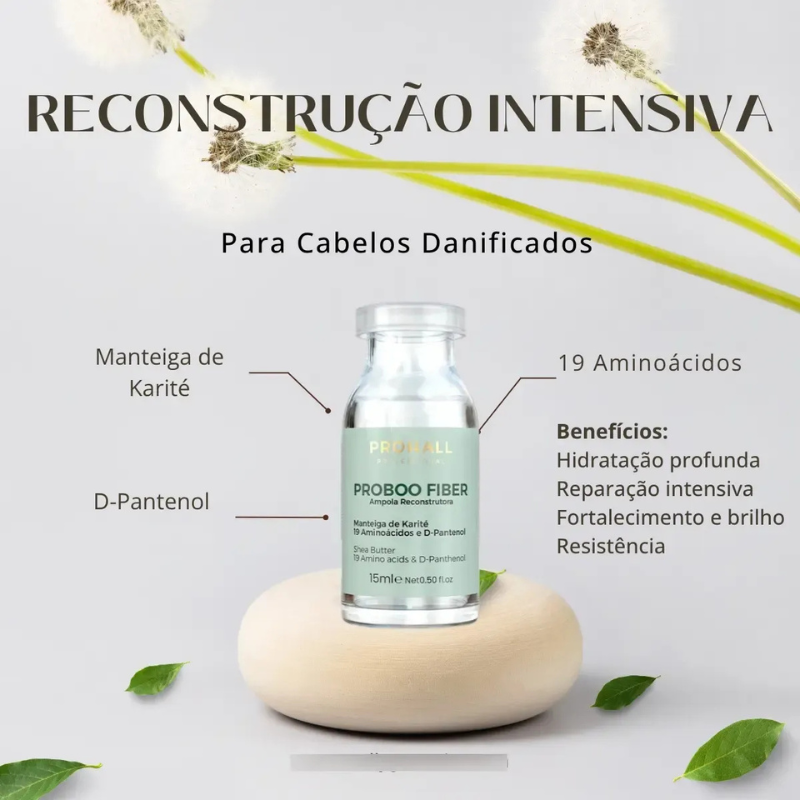 Kit Cronograma Tratamento Capilar Premium Com 3 Ampolas - Hidratação, Nutrição e Reconstrução
