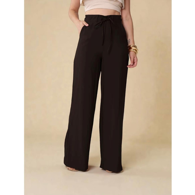 Calça Pantalona Cintura Alta — Alonga e Afina (Não Marca)