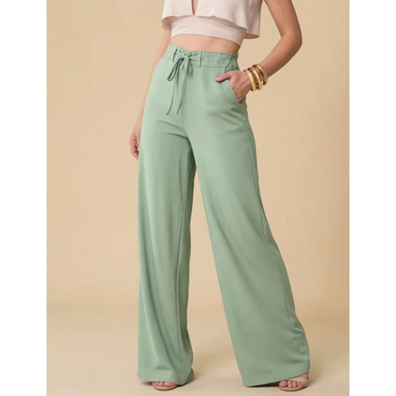 Calça Pantalona Cintura Alta — Alonga e Afina (Não Marca)