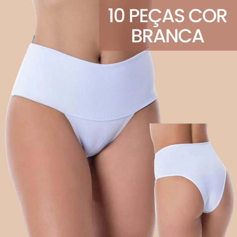 Compre 6 Leve 10 - Calcinhas Super Compressão Shape Turbo e Zero Barriga