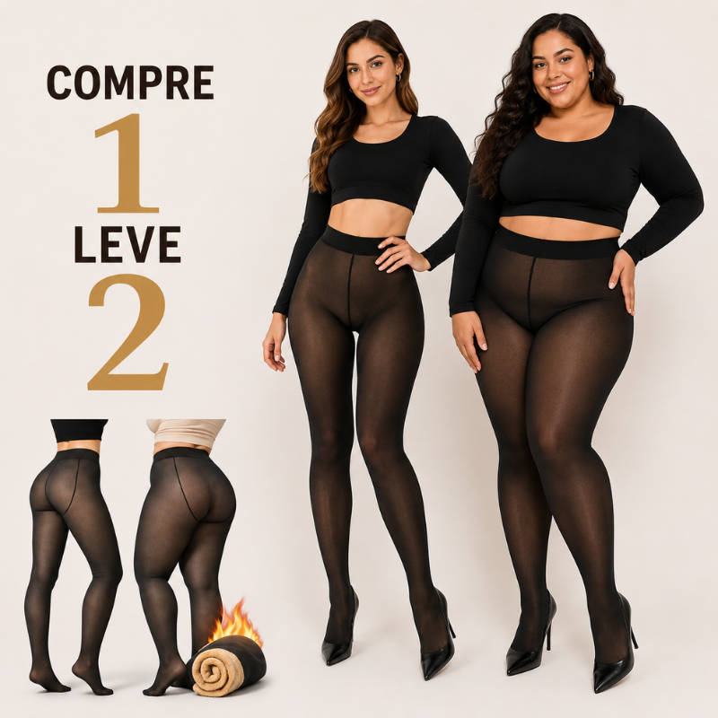 Kit Meia Calça Térmica De Lã — Preta por Fora, Quentinha por Dentro | P/M ao G3